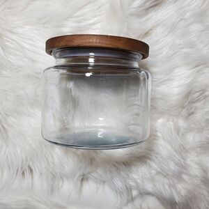 Glass Storage Jar with Acacia Wood Lid
